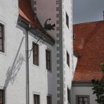 Schatten an der Wand vom Schloss Doberlug