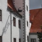 Schatten an der Wand vom Schloss Doberlug