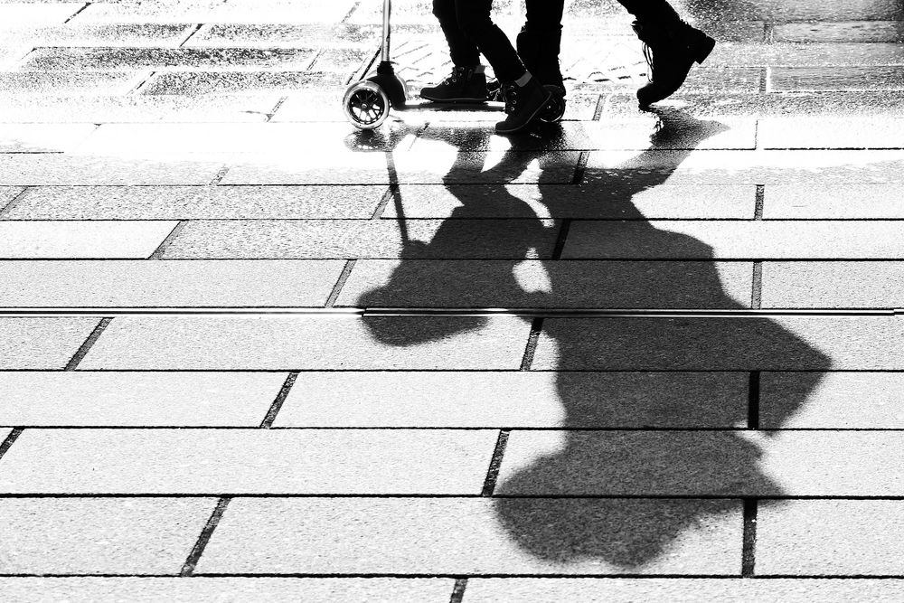 Schatten auf dem Place Abbatucci
