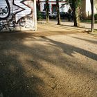Schatten eines Jongleurs in Berlin 2015