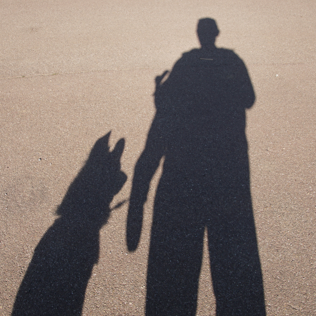 Schatten / Hund mit Fotograf