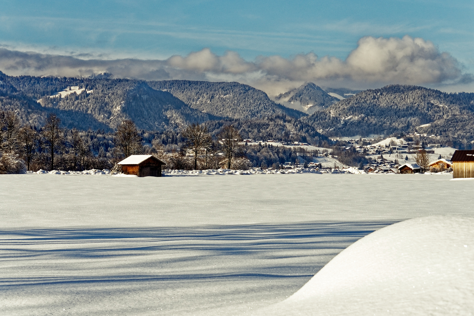 Schatten im Schnee