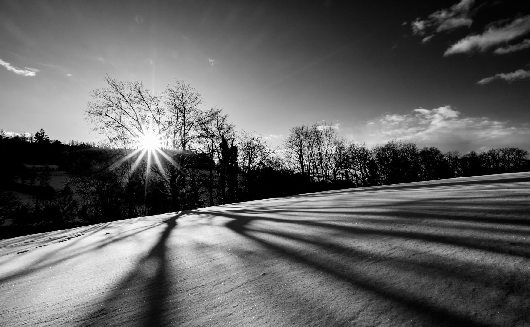 Schatten im Schnee