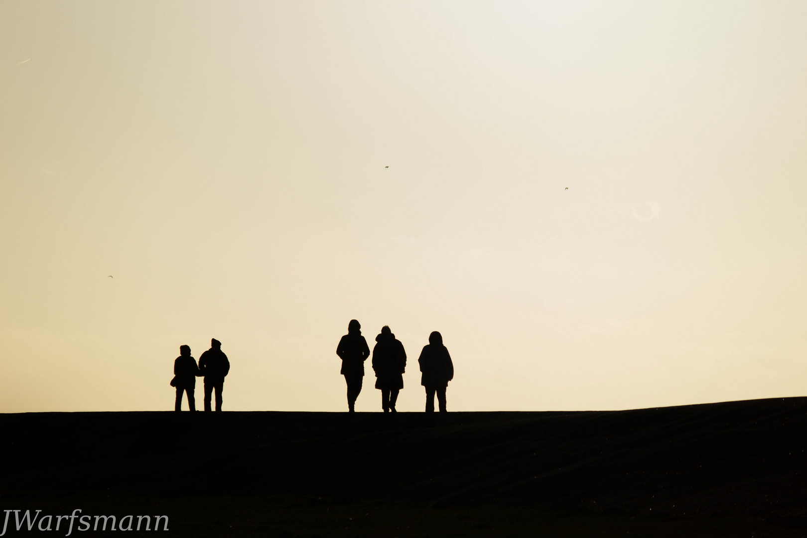 Schatten im Sonnenuntergang