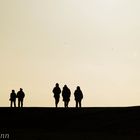 Schatten im Sonnenuntergang