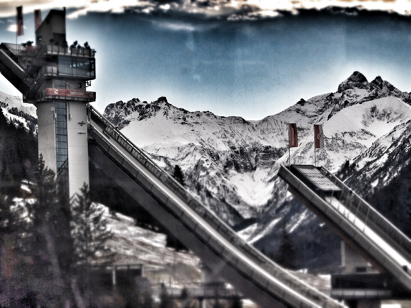 Schattenbergschanze im Winter