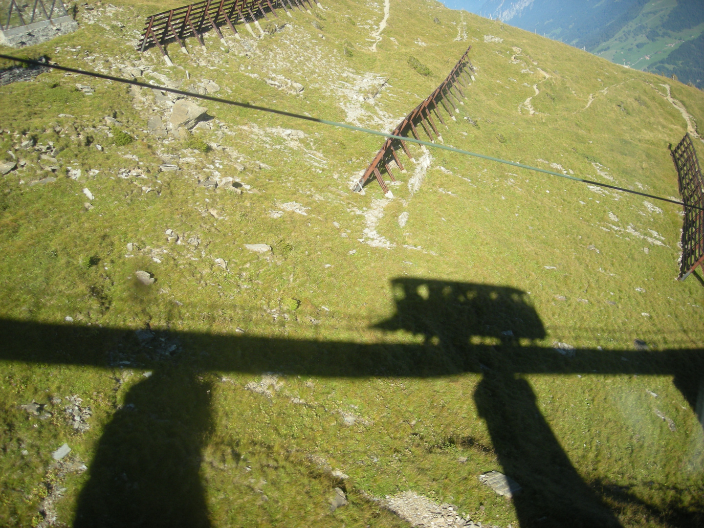 Schattenbild der bergbahn