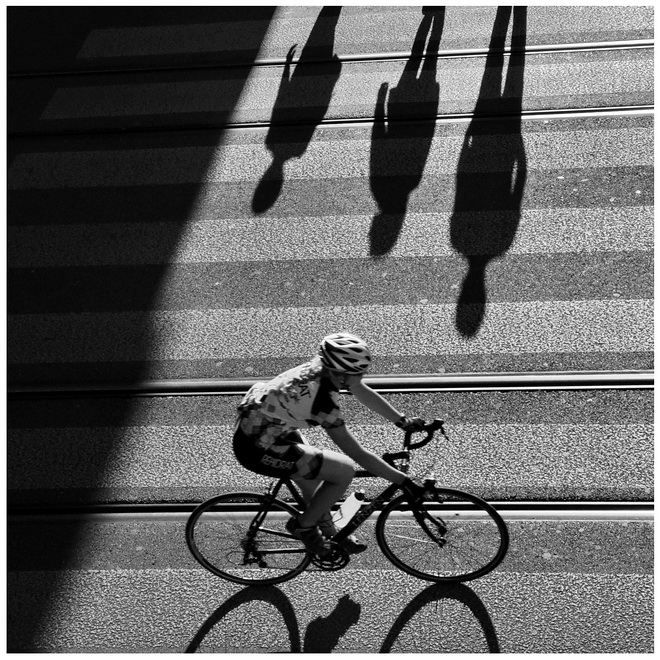 Schatten.Fahrer