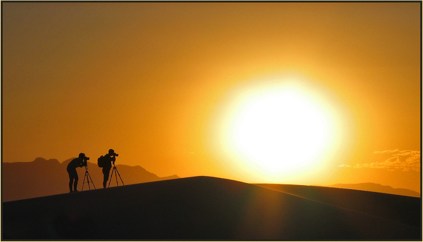 Schattenfotografen in White Sands