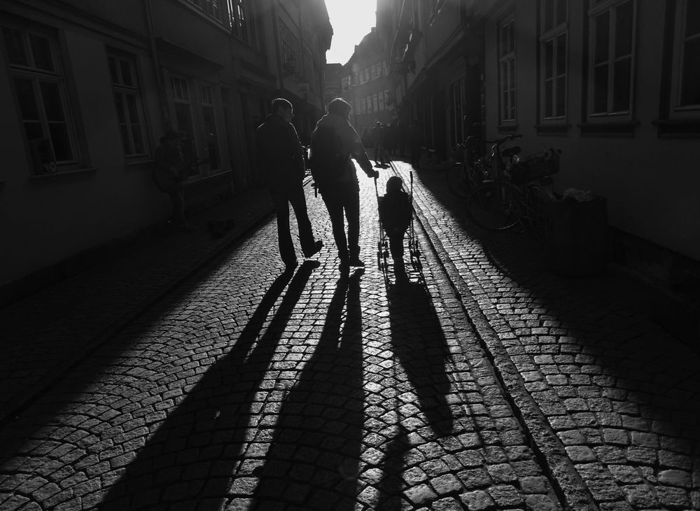 Schattenspiel auf der Krämerbrücke