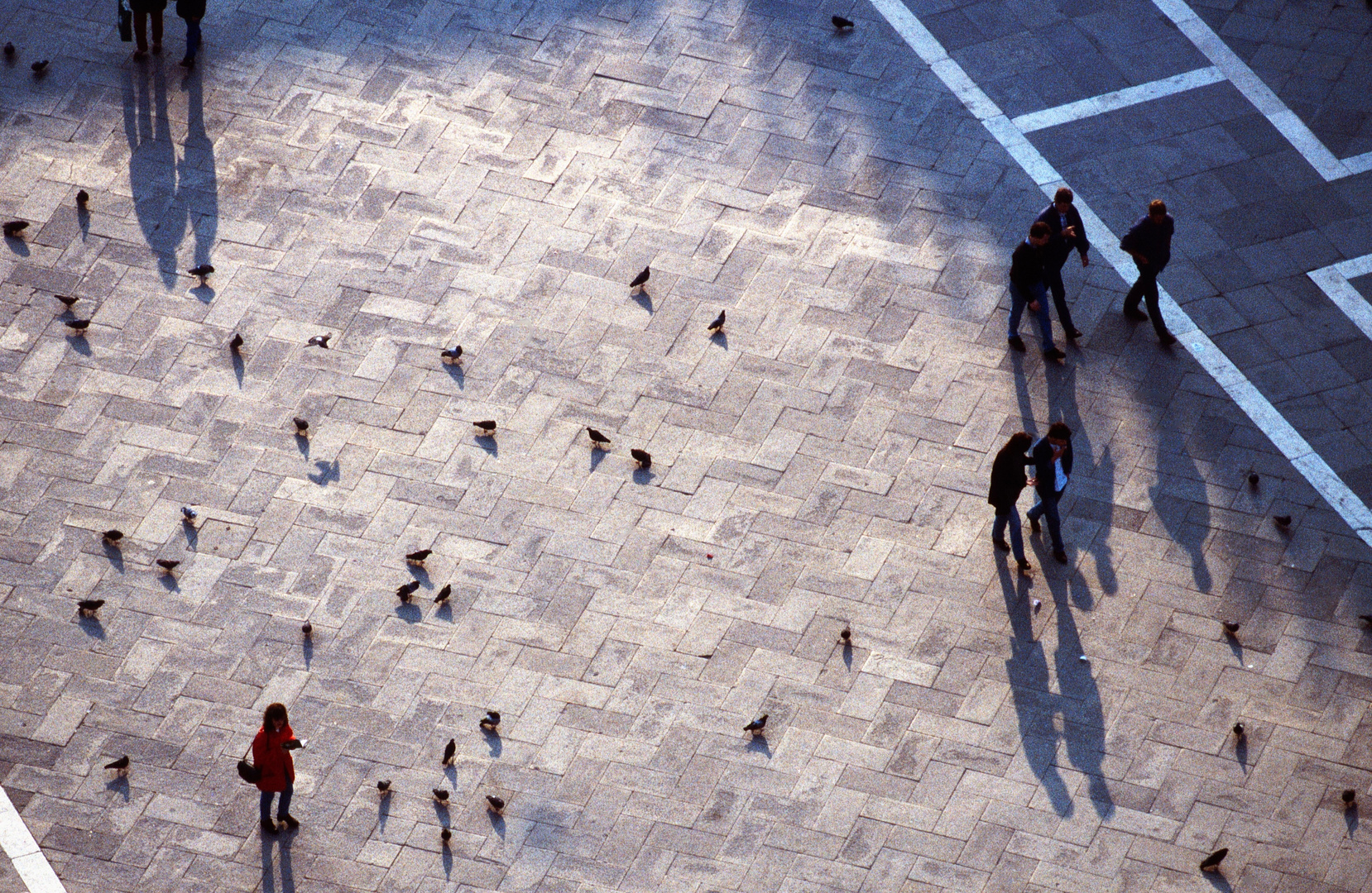 "Schattenspiele auf dem Markusplatz"