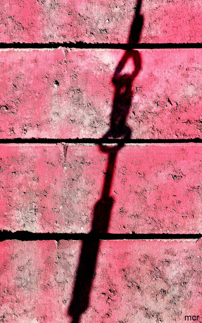 Schattenwurf auf rosa