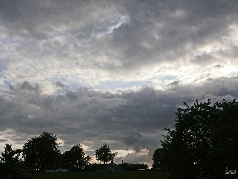 Schauer-Wolken am Abend