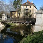 Schaukelbrücke im Park an der Ilm