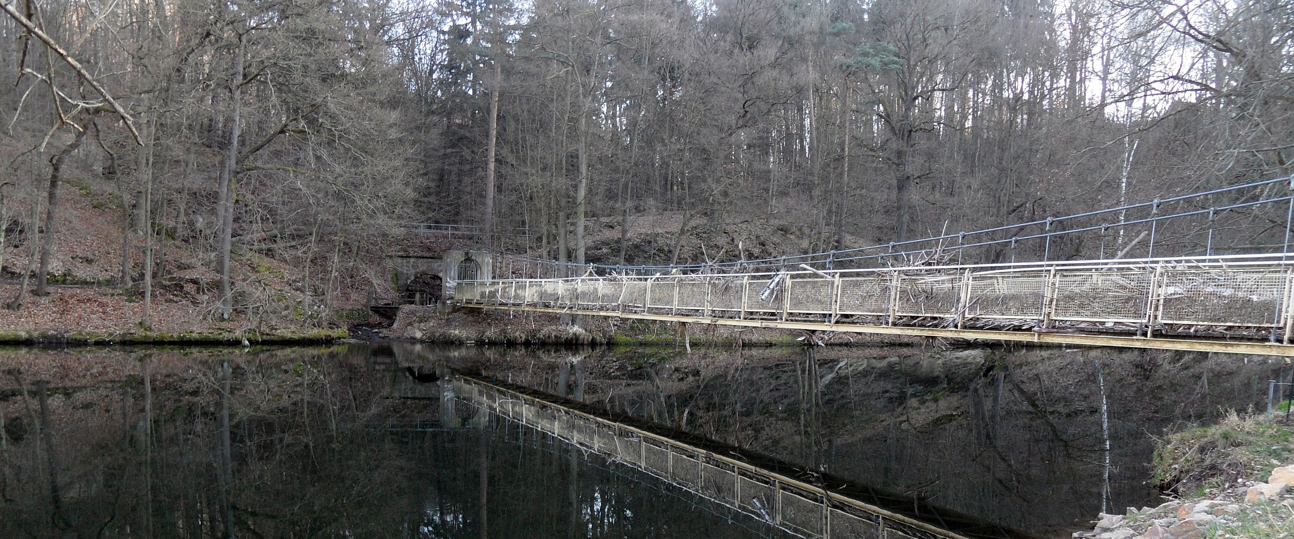 Schaukelbrücke in Wolkenburg