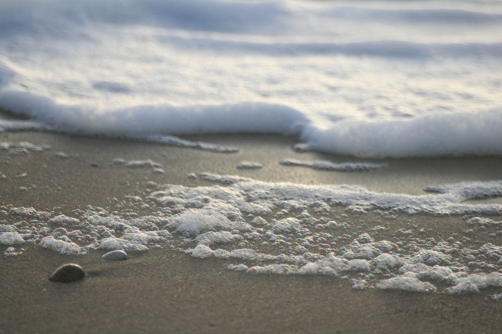 Schaum am Strand