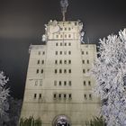 Schaumbergturm Tholey bei Nacht und Schnee