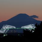 Scheeverwehungen auf Fuji-san