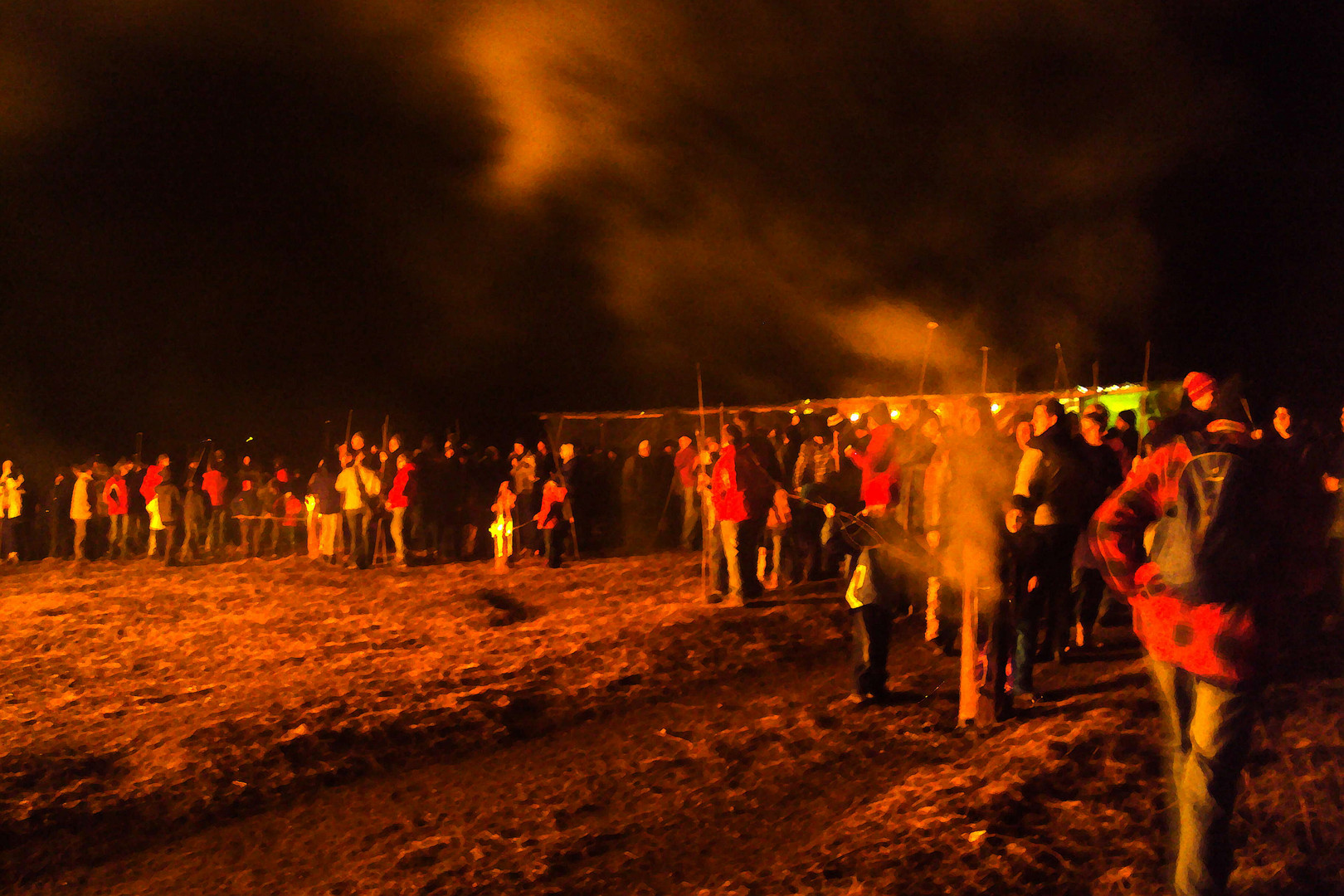 Scheibenfeuer in Buggingen-Seefelden am 25. Februar 2012