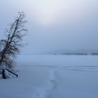 Scheinbar endlose schneebedeckte Weite