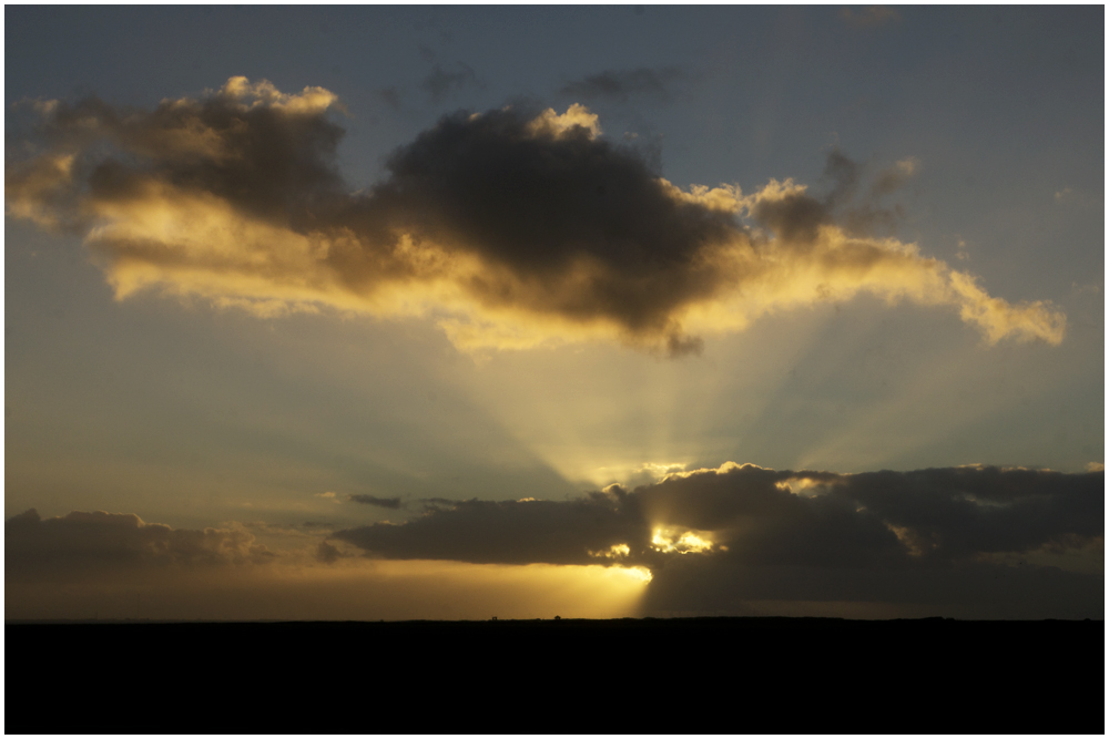 Scheint die Sonne jetzt nach oben in Richtung Himmel?