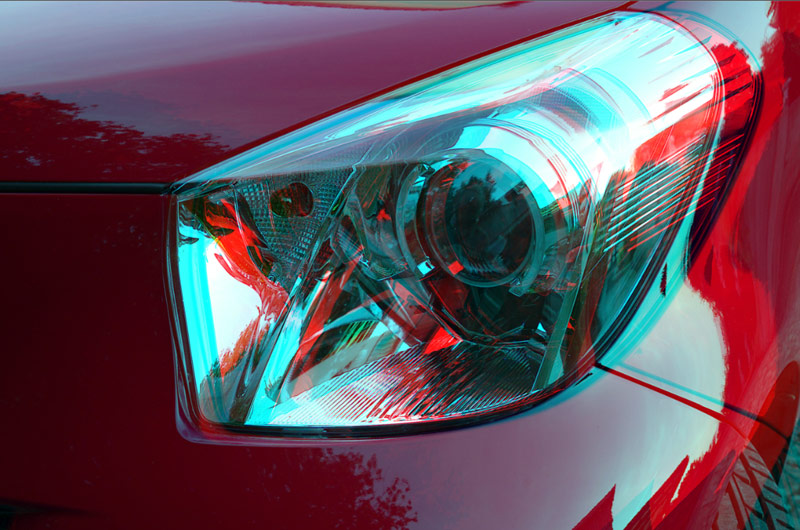 Scheinwerfer Toyota IQ in 3D