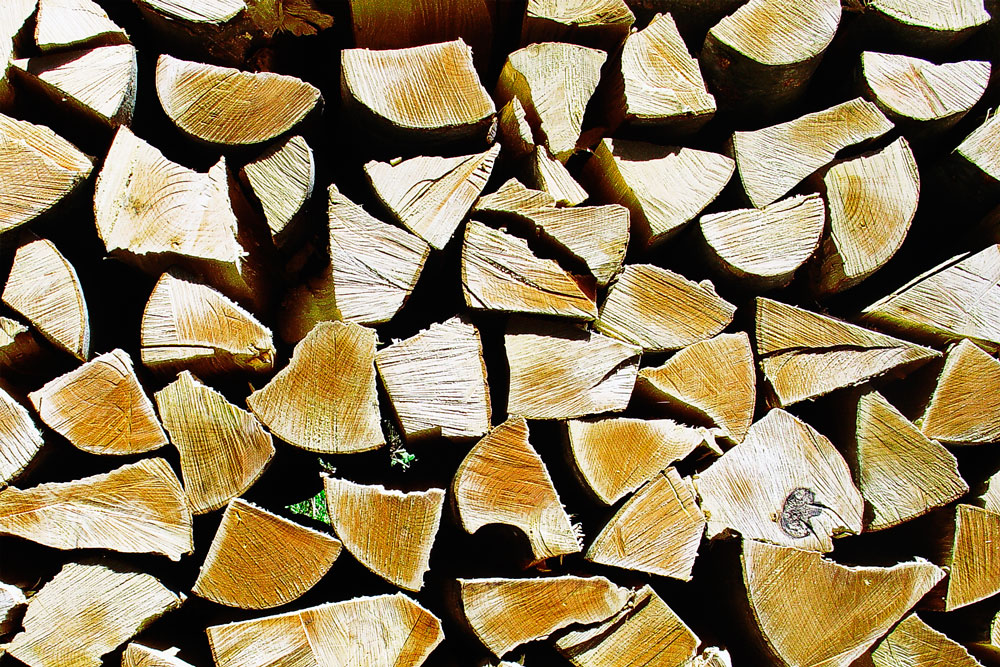 Scheit-Holz-Stapel