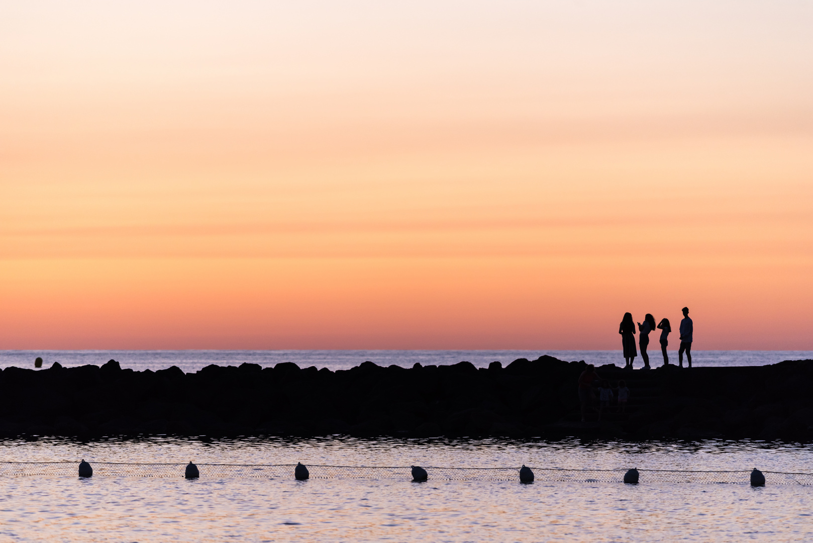 Scherenschnitt am Meer