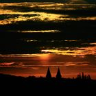 Scherenschnitt vom Kloster...Sonnenuntergangsstimmung.