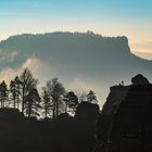 Scherenschnitt vor Lilienstein