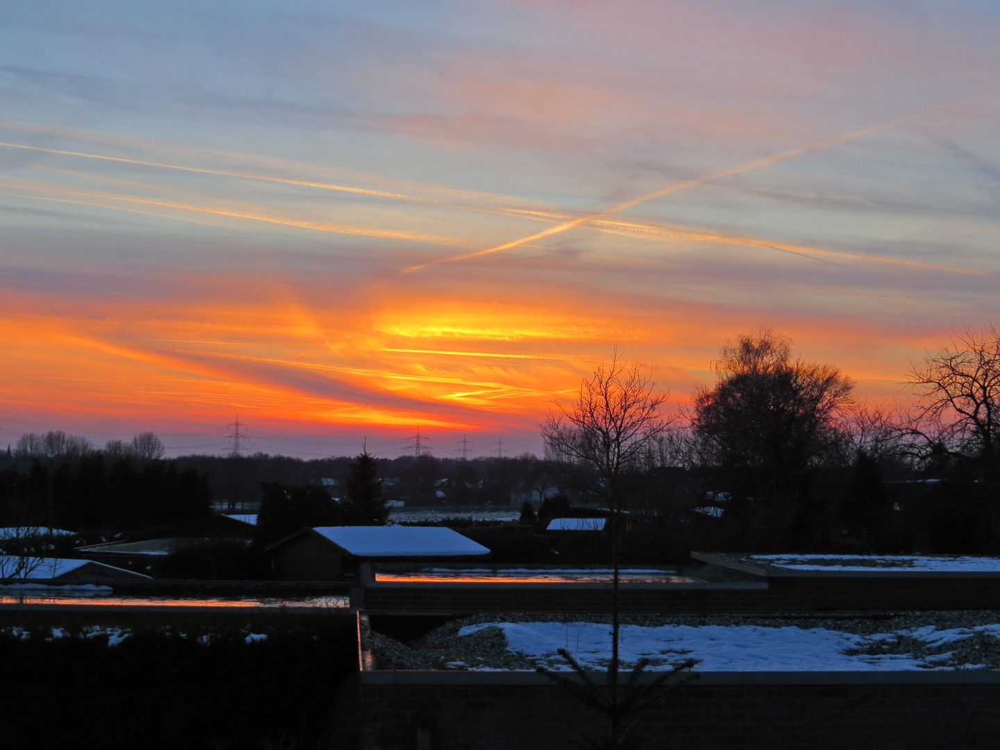 Schermbeck nach Sonnenuntergang.