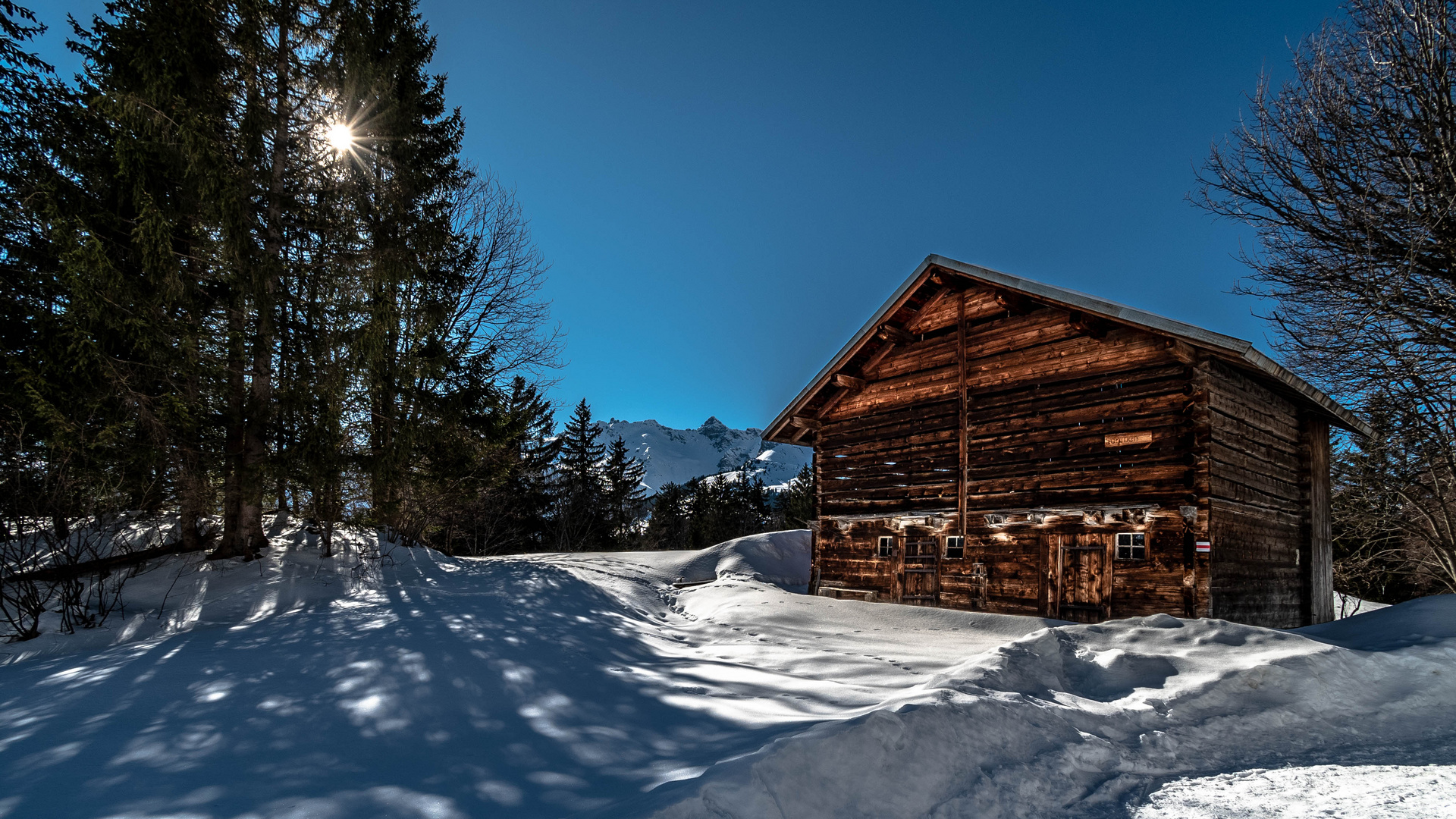 Scheune im Schnee in Weissenberge