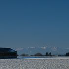 Scheune mit Berge