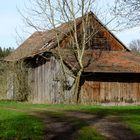 Scheune mitten im Wald