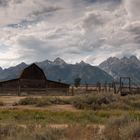 Scheune vor dem Grand Teton NP