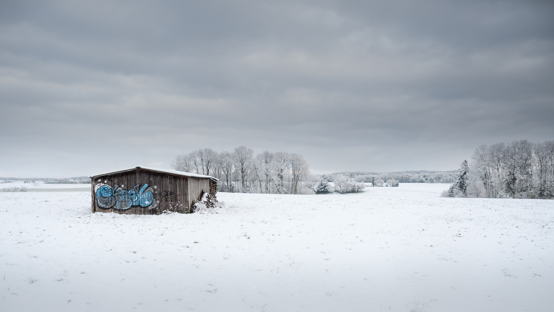 Scheunenkunst in Weiß