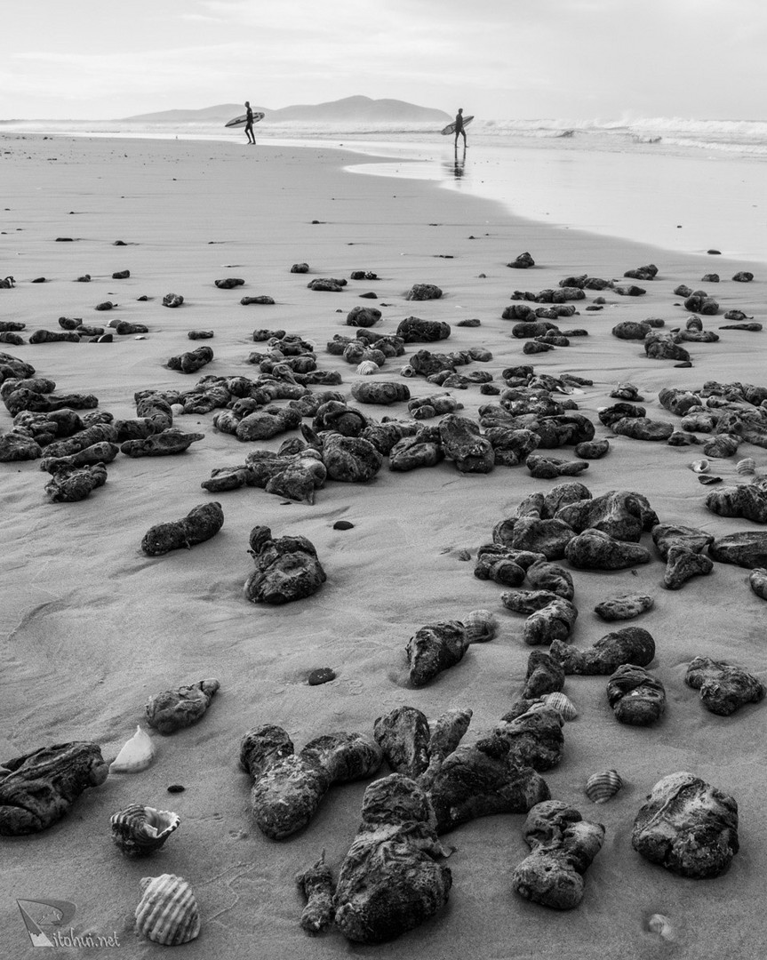 Schichtwechsel am Strand