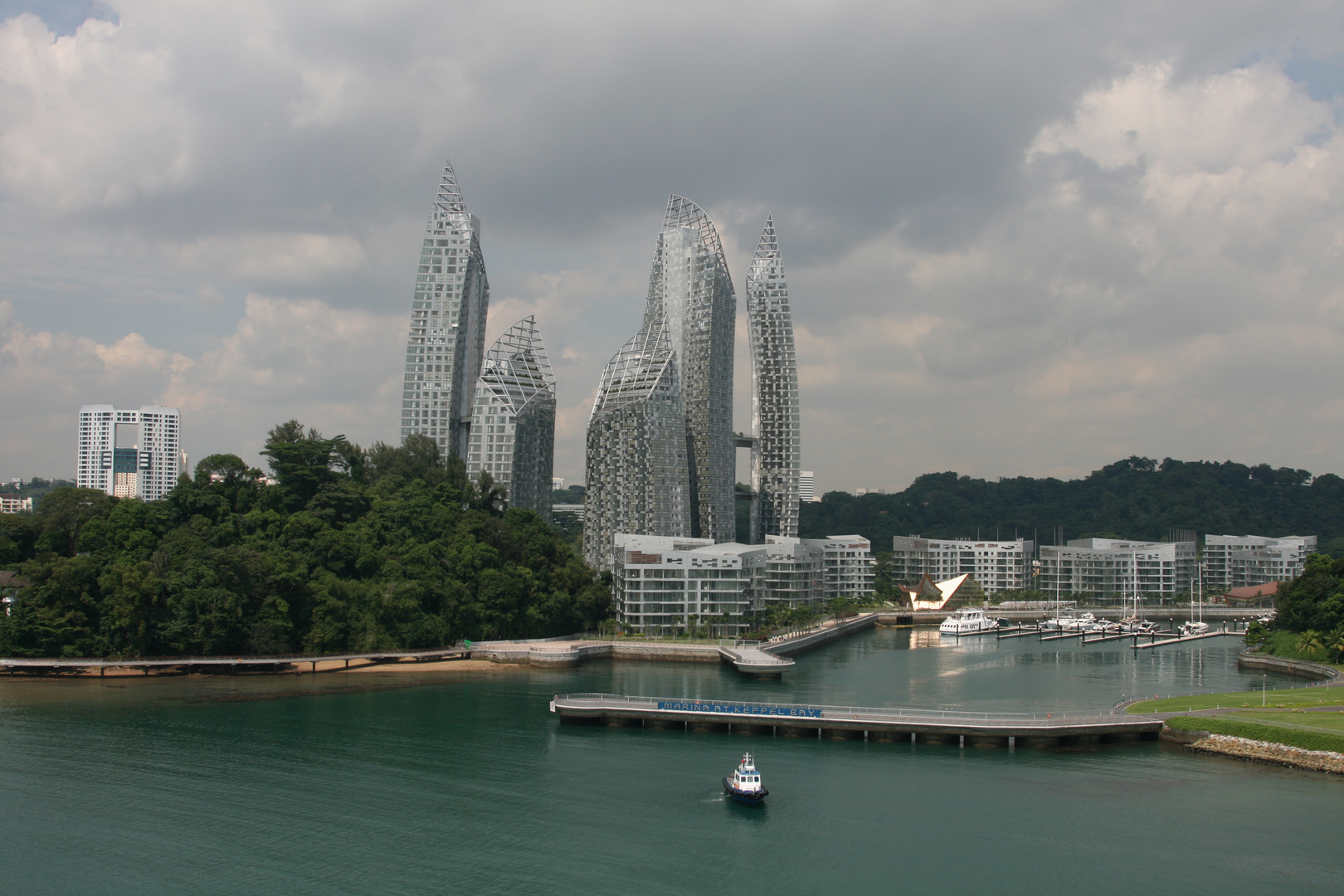 Schiefe Häuser in Singapur