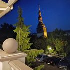 Schiefer Turm von Bad Frankenhausen bei Nacht