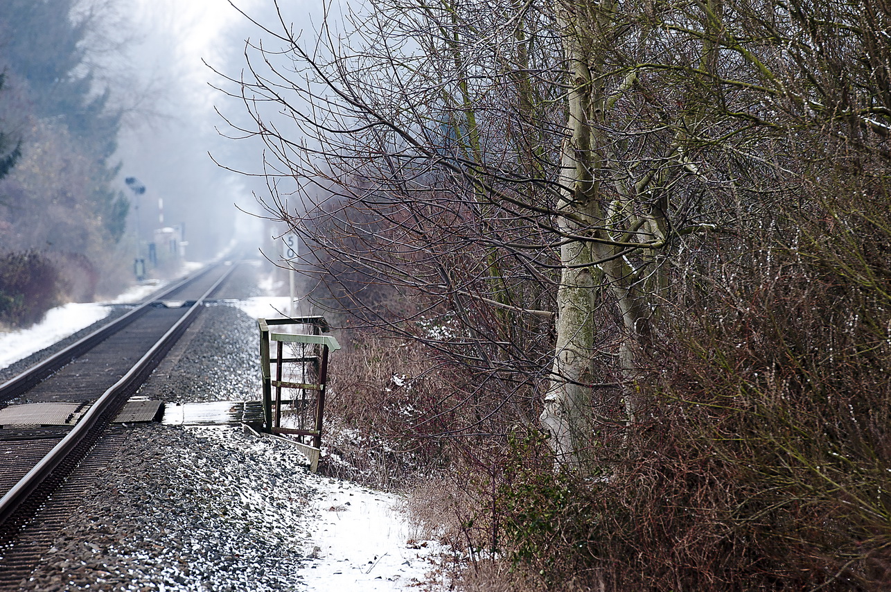 Schiene in den Winter