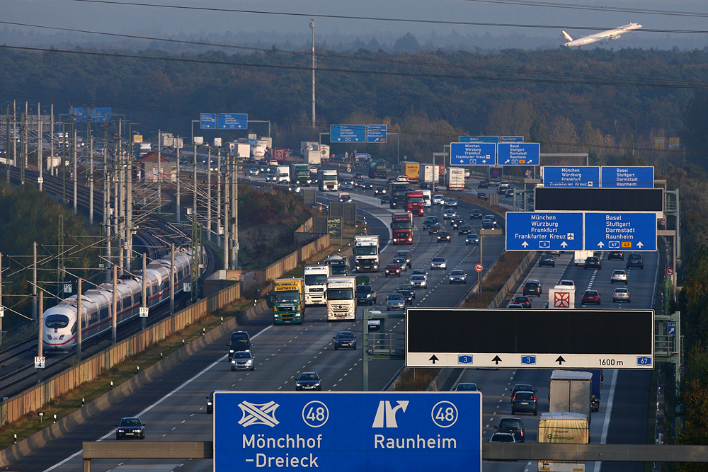 Schiene, Straße, Luft