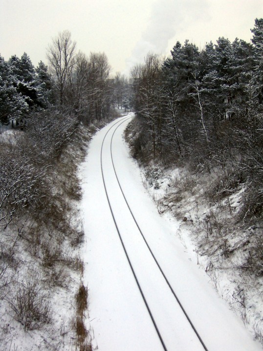 Schienen im Schnee