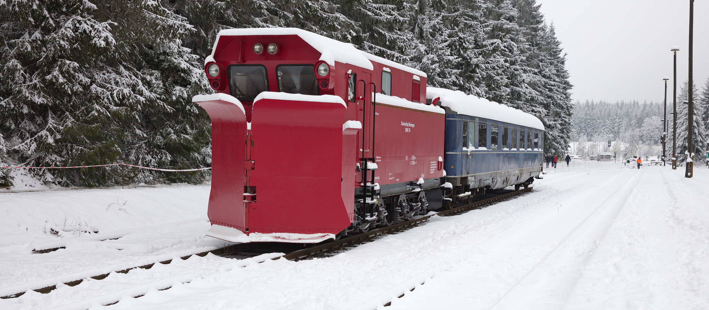 Schienen-Schneepflug am Rennsteig