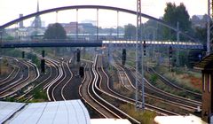 Schienen über Schienen Richtung Ostkreuz