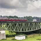 Schienenbus auf dem Scherler Viadukt