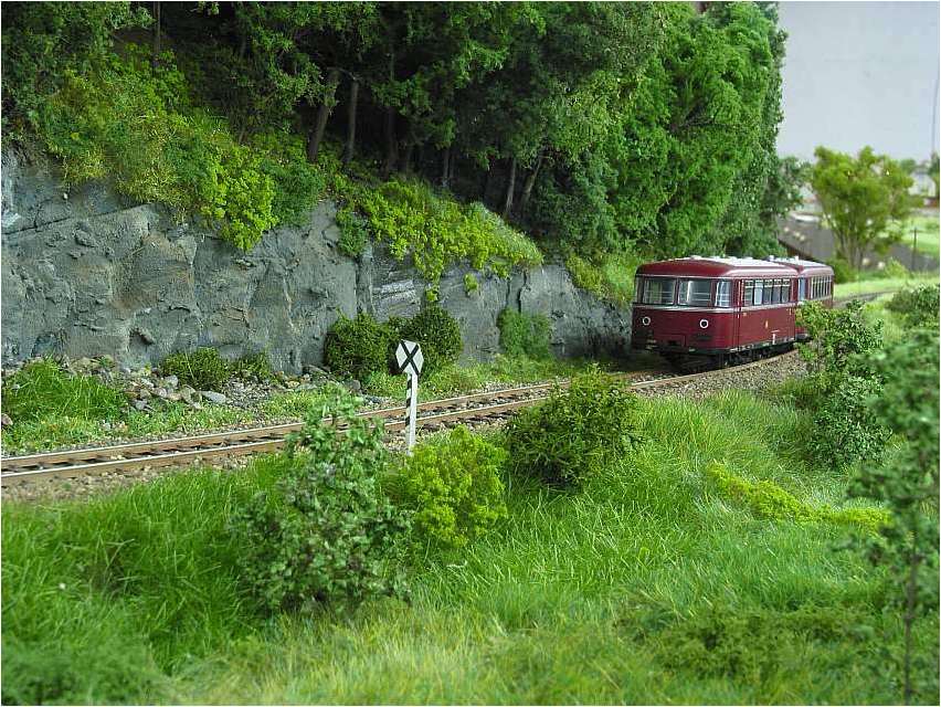 Schienenbus auf der Nebenstrecke nach Mellenbach