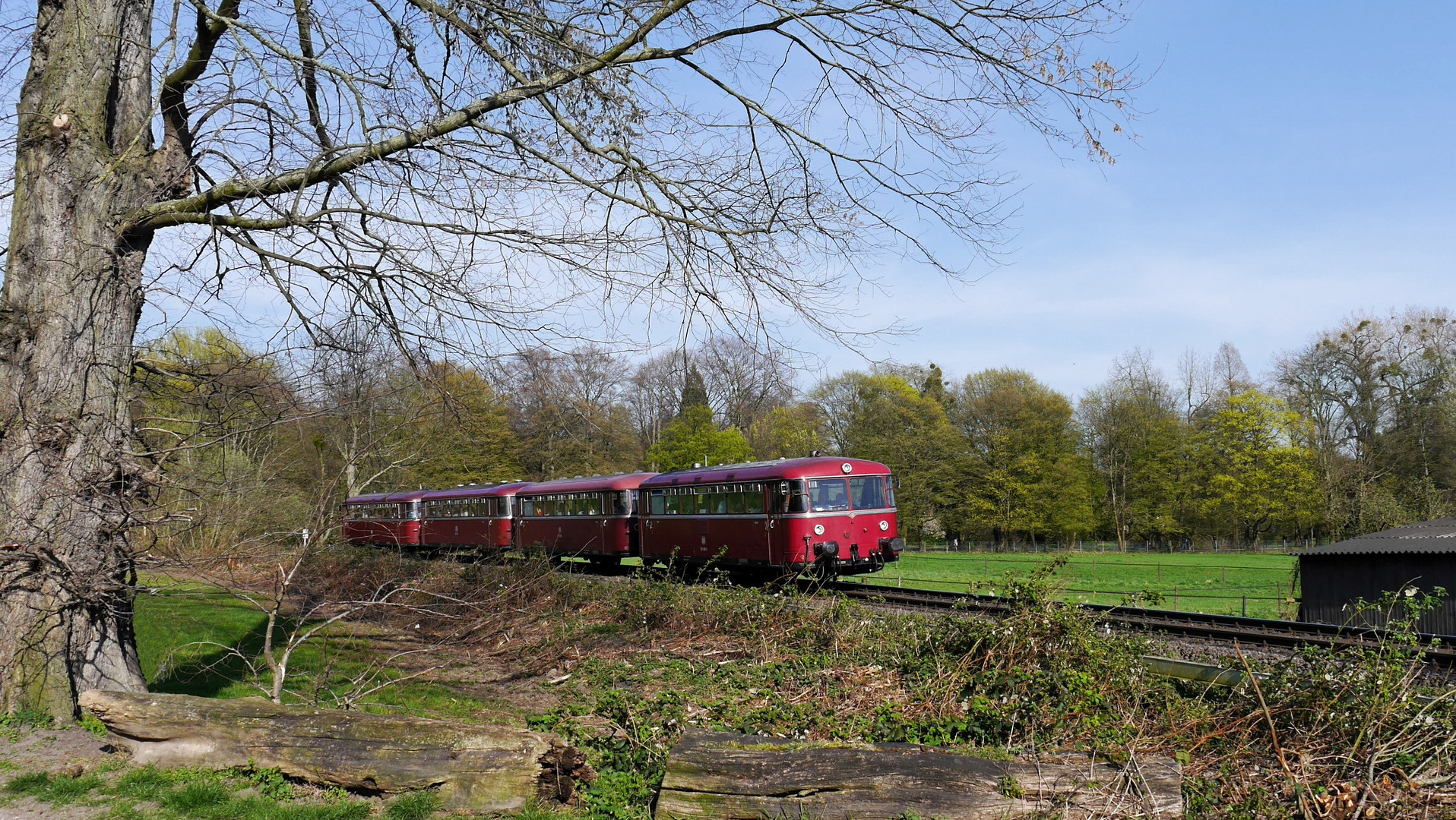 Schienenbus im Angertal