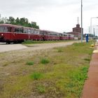 Schienenbus im Hafen Saerbeck