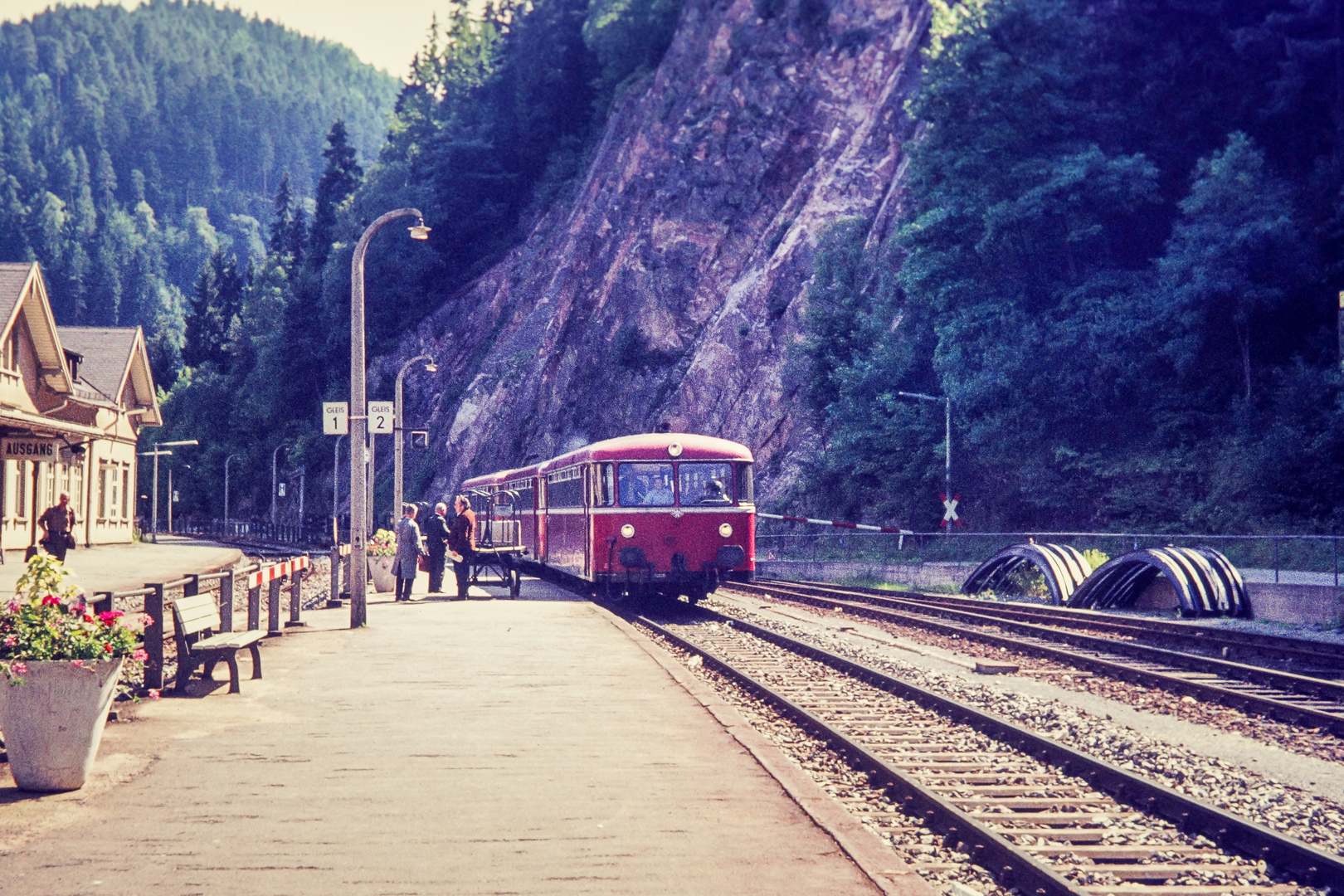 Schienenbus im Schwarzwald