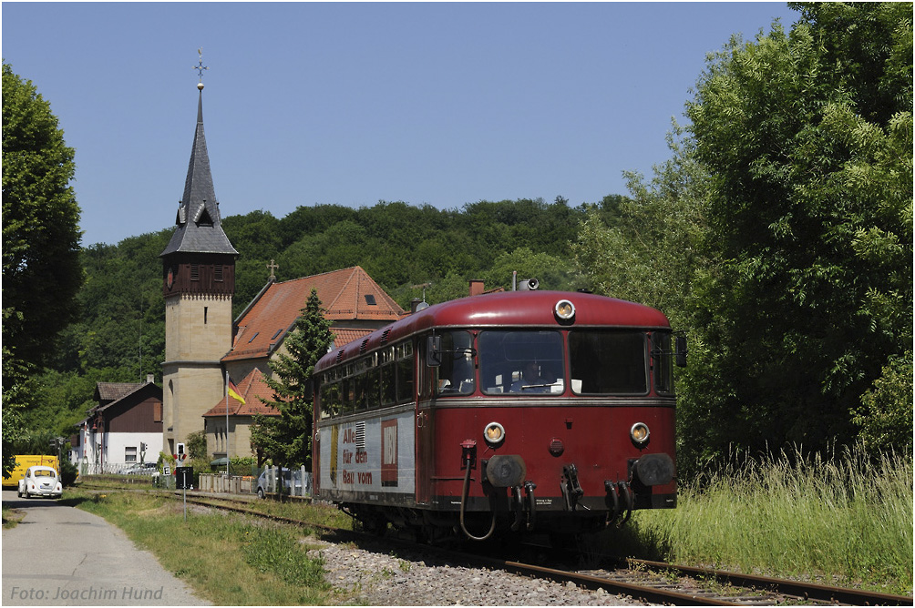 Schienenbus-Nostalgie im Krebsbachtal